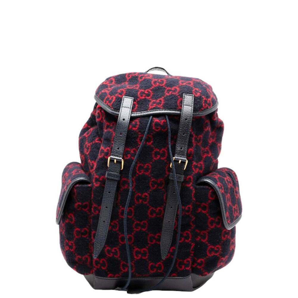 GUCCI Red Leather Backpack